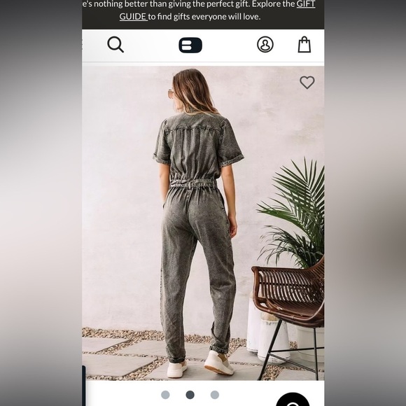 En Creme Lava Washed Boiler Jumpsuit full zip uber soft jumper m - Picture 2 of 12